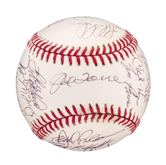1996 New York Yankees World Series Champions Team Signed Baseball (22 Signatures Including Jeter and Rivera as Rookies)